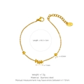 Minimalist 18K gold plated stainless steel star pendant bracelet with extension chain - Pentagram / Gold