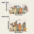 Muurstickers lay-out met afmetingen voor de velgrootte en het afgewerkte huisdecor - 29*90cm*2 Vellen/fun-c135