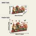 Detail showing Christmas train wall stickers with Santa Claus and reindeer theme - 30*50cm (fun-f890)