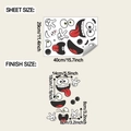 Especificaciones de tamaño para pegatinas decorativas de expresiones graciosas para pared - 29*40cm/fun-f899