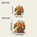 Detail showing dimensions of 29x29cm for the fruit basket wall sticker layout - 29*29cm