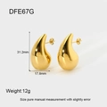 Orecchini a goccia placcati oro 18K con dimensioni 31,2mm di altezza e 17,8mm larghezza - Oro