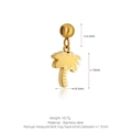 Golden stainless steel coconut tree mini pendant for DIY jewelry necklace making - Coconut Tree Style (K01) / Gold