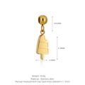Golden popsicle ice cream pendant charm in stainless steel for DIY jewelry - Ice Cream Style (K02) / Gold