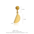 Golden stainless steel watermelon slice charm pendant for DIY jewelry and necklaces - Watermelon Style (K05) / Gold