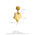 Gold stainless steel fox head pendant necklace accessory with brushed bead charm - Fox Head Style (K10) / Gold