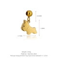 Gold plated stainless steel bulldog charm pendant for necklaces with detailed weight info - French Bulldog Style (K12) / Gold