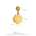 Golden stainless steel seashell pendant charm for DIY necklaces and jewelry making - Shell Style (K18) / Gold
