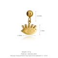 Gold stainless steel evil eye pendant charm with eyelash details for DIY necklaces - Evil Eye Style (K25) / Gold