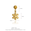 Miniature golden stainless steel snowflake pendant with ball head for DIY necklace - Snowflake Style (K31) / Gold