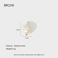 Baroque pearl pendant with stainless steel fittings measuring 16mm by 11mm dimensions - Baroque Pearl Pendant (DFC210)