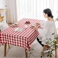 Classic red and white checkered rectangular tablecloth for a standard 4-seater dining table - 60x60 / Red White Plaid