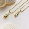 Golden ocean series necklace pendants with sea creature motifs on shells - Gold Crab Claw Necklace (25110216)