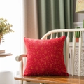 Red festive Christmas pillow cover with golden snowflake and tree patterns - 60x60cm / Red Gold Bronzing Windbell
