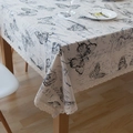 Tovaglia rustica americana con stampe di farfalle e bordi in pizzo elegante - 40*60cm / Panno di Copertura / Farfalla Nera