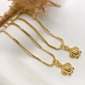 Golden ocean series seahorse and turtle charms on venice chain necklaces for women - Gold Tiny Turtle Necklace (25110216)
