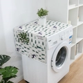 Minimalist forest elk pattern dust cover for washing machine with side storage pockets - 30x90cm / Grey Deer