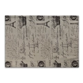 Bohemian style linen place mat with vintage Paris Eiffel Tower print for table decor - 32x45cm / Tower Crown