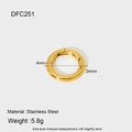 Χρυσός δακτύλιος ελατηρίου από ανοξείδωτο ατσάλι για DIY μενταγιόν κοσμημάτων - Κούμπωμα με Ελατήριο (DFC251)