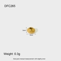 Golden stainless steel abacus bead with spiral relief texture for DIY jewelry making - Spiral Textured Craft Bead (DFC265) / Gold