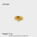 6mm Golden stainless steel abacus beads for DIY jewelry making bracelets and necklaces - Beaded Edge Ring Bead (DFC264) / Gold