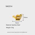 Detailed view of 10mm x 16mm gold stainless steel watering can pendant with sunflower engraving - Watering Can Style (NXC014)