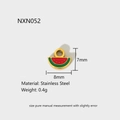 Detail view of watermelon fruit charm showing 7x8mm dimensions and enamel finish - Watermelon Shape (NXC052)