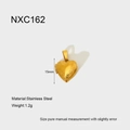 Macro view of 15mm stainless steel heart locket pendant with floral embossed texture - Gold Heart Locket (NXC162)