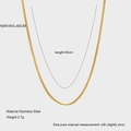 Collier chaîne classique en acier inoxydable plaqué or 18 carats de 40 cm - 40CM / Or