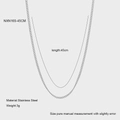 Minimalist 45cm stainless steel O-chain necklace in silver finish weighing 3g - 45cm / Silver