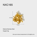 Detailed size chart for octopus charm in 18K gold plated stainless steel, 13.7x11mm - Octopus Style (NXC165)