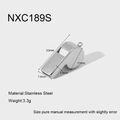 Vue détaillée du pendentif sifflet NXC189S en acier inoxydable avec dimensions - Forme de Sifflet (NXC189S)