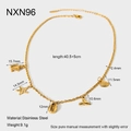 Specifiche dettagliate delle dimensioni della collana marina placcata in oro 18K - Stile Dorato (NXN96)