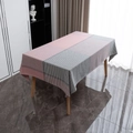 Tovaglia a quadri pied de poule rosa e grigia con moderno design patchwork nordico - Fantasia Pied De Poule Rosa Senza Pizzo. / 140-260