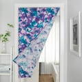 Single-piece door curtain with purple abstract marble tie-dye pattern for home decor - Purple Abstract Splash