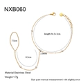 Tableau des tailles détaillé du bracelet bague en acier inoxydable plaqué or 18 carats - Nxb060
