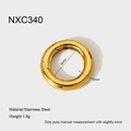 Detailaufnahme der 18K vergoldeten Edelstahl-Federringschließe für DIY-Schmuckzubehör - Goldener Federverschluss 9mm (NXC340)