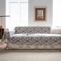 Copridivano in stile pastorale con fiori blu e bordi a balze per l'arredamento - Formato personalizzato / Blue Rose Ruffle