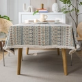 Boheems jacquard tafelkleed met geometrische patronen en stijlvolle franjes - Jacquard Contrast Geometrisch Met Witte Kwastjes / 60*60cm