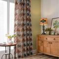 Kleurrijk jacquard gordijn met pied-de-poule patroon en witte kwastjes voor huisdecor - Aangepast formaat / Veelkleurige Hahnentritt - Haken