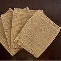 Set of 4 yellow hand-woven straw placemats with heat resistant fringes for table decor - Khaki Woven Double Side Fringe