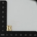 Close-up of golden letter H pendant measuring 11mm in height with polished finish - Letter H Pendant Only (Without Chain) / Gold
