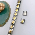 Détails des maillons de bracelet modulables en acier inoxydable avec motifs cœur doré - Style Doubles Cœurs Dorés (Style 117) / Pièce Unique