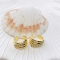 Minimalistische mehrlagige Gold-Ohrklemmen mit Mikrozirkonia für Ohren ohne Löcher - Mehrlagige Metall-Zirkonia-Designstile (63 Stile)
