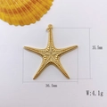 Ciondolo a forma di stella marina dorata con superficie testurizzata per gioielli DIY - Oro (Stile 5)