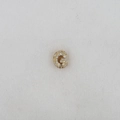 Macro shot of gold letter G balloon charm with pavé cubic zirconia for DIY bracelets - Letter G Pendant