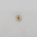 Detailed close-up of a gold-plated letter Q pendant with white cubic zirconia stones - Letter Q Pendant