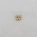 Macro shot of gold-plated balloon letter W charm with shimmering cubic zirconia stones - Letter W Pendant