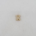 Macro shot of gold-plated balloon letter X pendant with pavé cubic zirconia inlay - Letter X Pendant