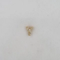 Close-up of golden balloon bubble letter Y pendant with micro-paved cubic zirconia stones - Letter Y Pendant
